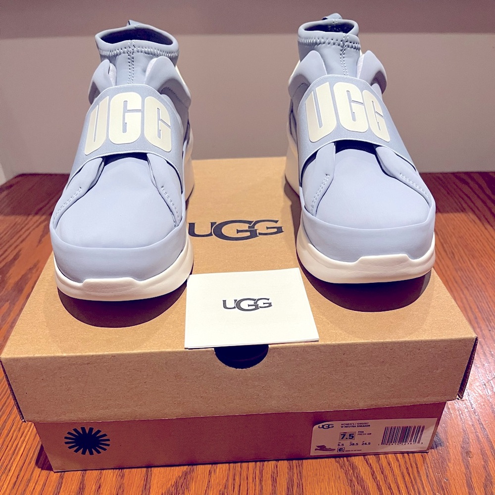 NIB UGG Neutra Light Blue (Fresh Air) Sneakers, Size 7.5